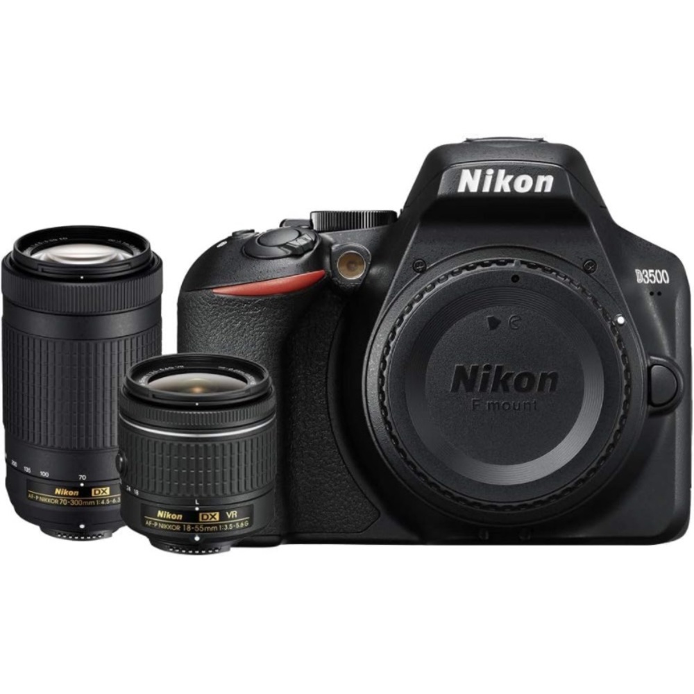 NIKON DSLR 3500 with accessories and attachments